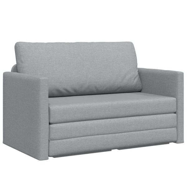 Boden Sofa Bett 2-in-1 Hellgrau 124x71x78 cm Stoff