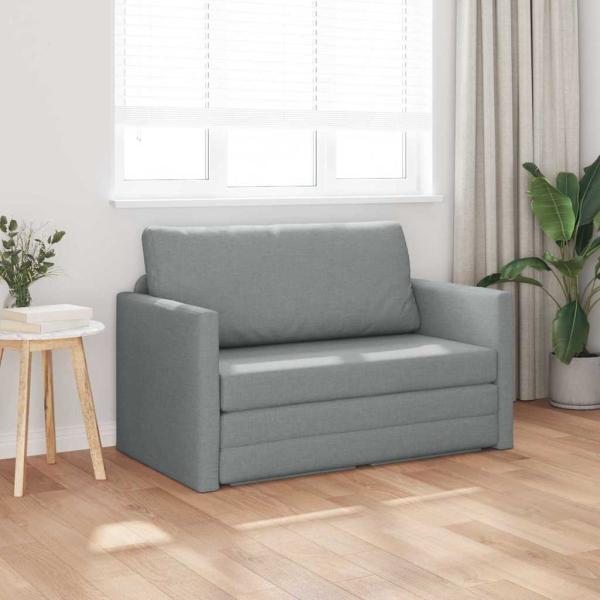 Boden Sofa Bett 2-in-1 Hellgrau 124x71x78 cm Stoff