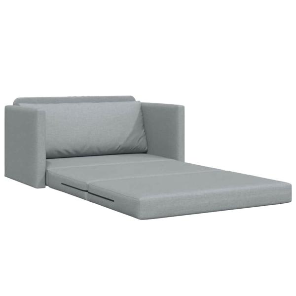 Boden Sofa Bett 2-in-1 Hellgrau 124x71x78 cm Stoff