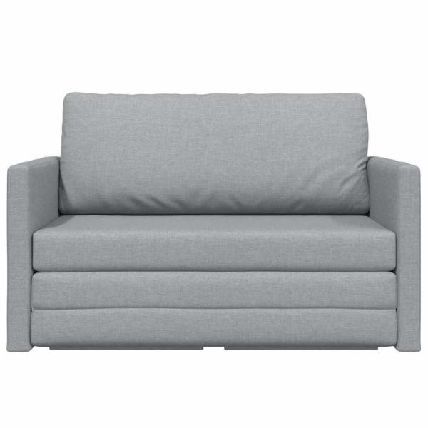Boden Sofa Bett 2-in-1 Hellgrau 124x71x78 cm Stoff