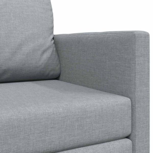 Boden Sofa Bett 2-in-1 Hellgrau 124x71x78 cm Stoff