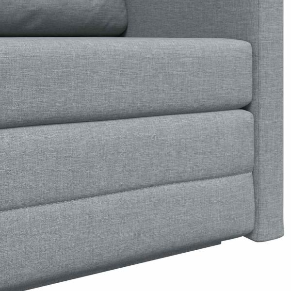 Boden Sofa Bett 2-in-1 Hellgrau 124x71x78 cm Stoff