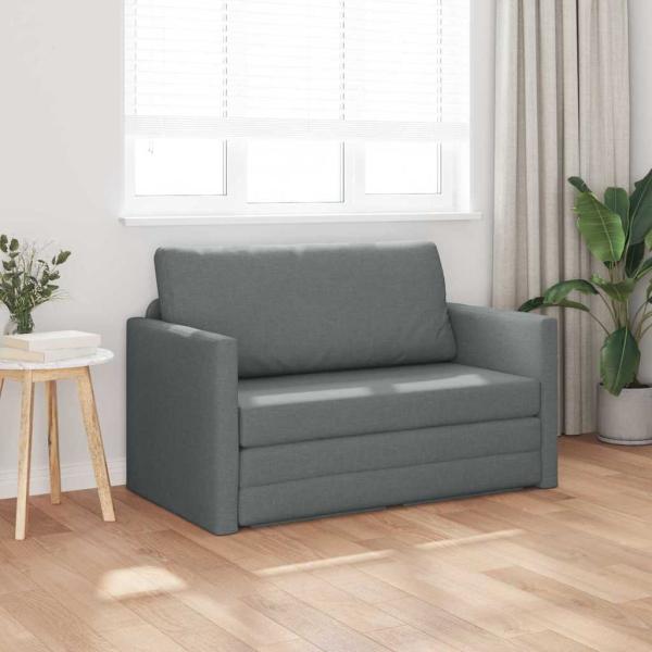 Boden Sofa Bett 2-in-1 Dunkelgrau 124x71x78 cm Stoff