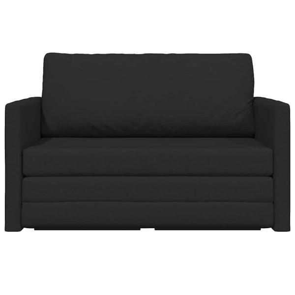ARDEBO.de - Futon Sofa Bett 2-in-1 Schwarz 124x71x78 cm Stoff
