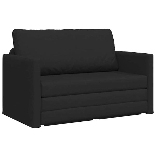 Futon Sofa Bett 2-in-1 Schwarz 124x71x78 cm Stoff