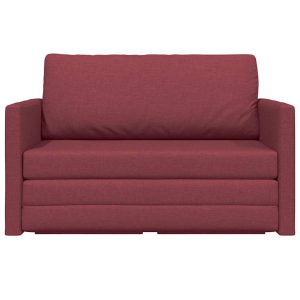 Boden-Sofa-Bett 2-in-1 Burgunderrot 124x71x78 cm Stoff