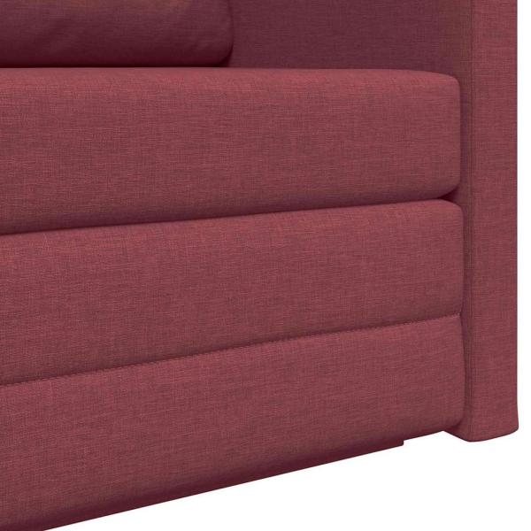 Boden-Sofa-Bett 2-in-1 Burgunderrot 124x71x78 cm Stoff
