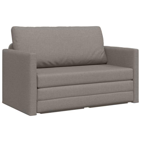 ARDEBO.de - Bodensofa Bett 2-in-1 Taupe 124x71x78 cm Stoff