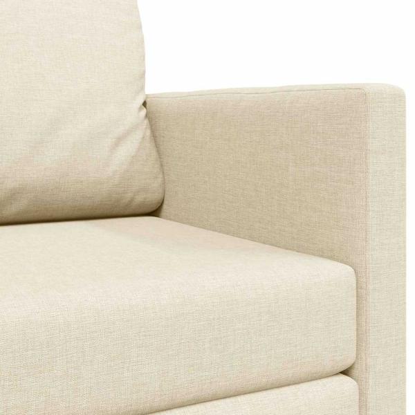 Boden-Sofabett 2-in-1 Creme 124x71x78 cm Stoff