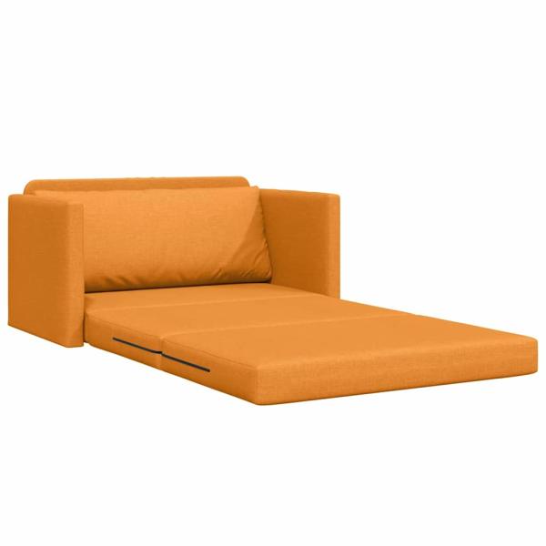 Boden-Sofa-Bett 2-in-1 Senfgelb 124x71x78 cm Stoff