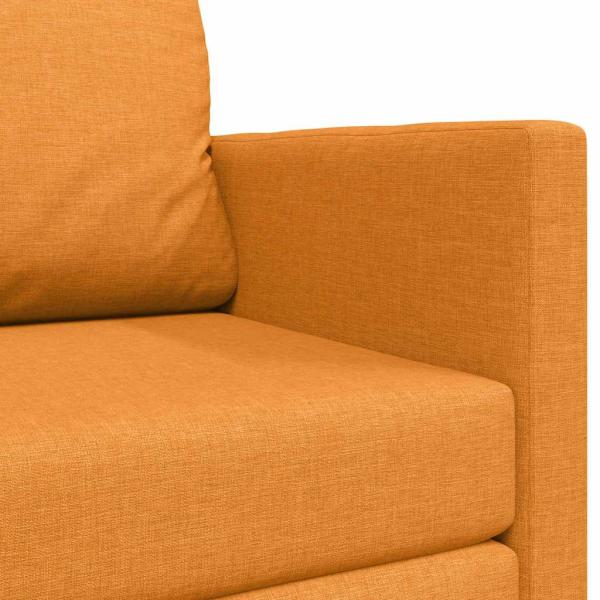 Boden-Sofa-Bett 2-in-1 Senfgelb 124x71x78 cm Stoff