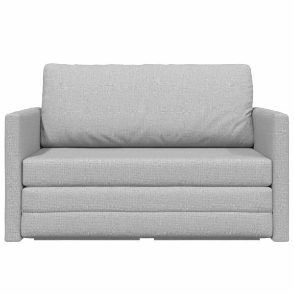 Floor Sofa Bed 2-in-1 Cloud Grey 124x71x78 cm Stoff