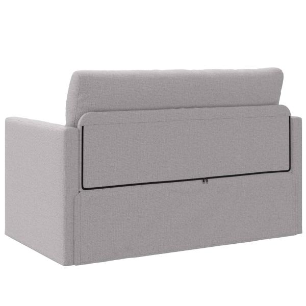 Floor Sofa Bed 2-in-1 Cloud Grey 124x71x78 cm Stoff