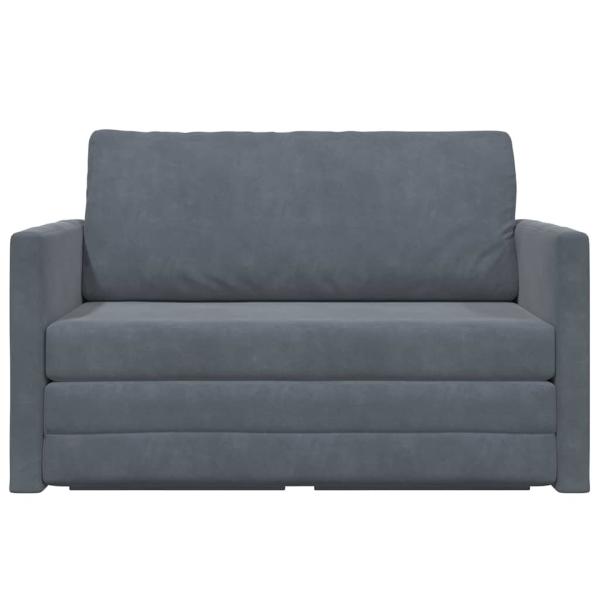 Boden Schlafsofa 2-in-1 Dunkelgrau 124x204x61 cm Velvet