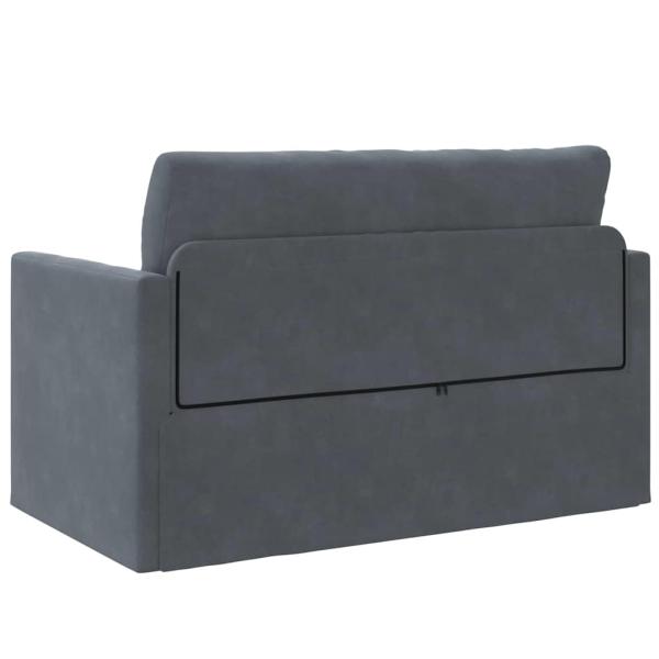 Boden Schlafsofa 2-in-1 Dunkelgrau 124x204x61 cm Velvet