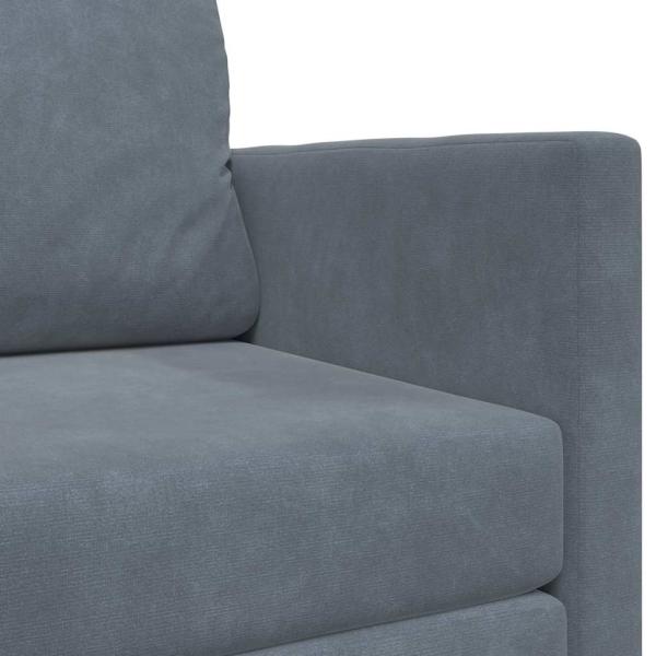 Boden Schlafsofa 2-in-1 Dunkelgrau 124x204x61 cm Velvet