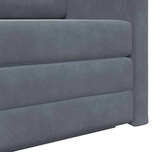 Boden Schlafsofa 2-in-1 Dunkelgrau 124x204x61 cm Velvet