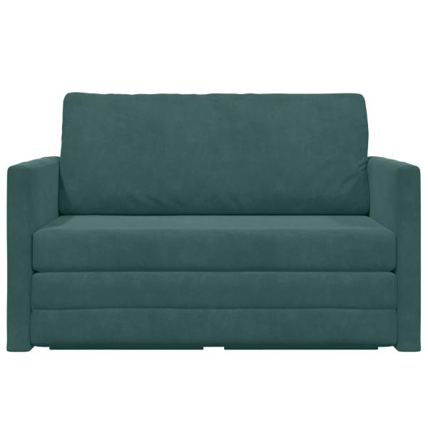 Schlafsofa Dunkelgr?n 124 x 71 x 78 cm Samt