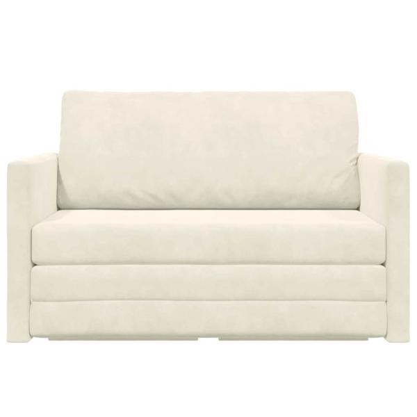 Boden Sofa Bett 2-in-1 Creme 124x204x61 cm Velvet