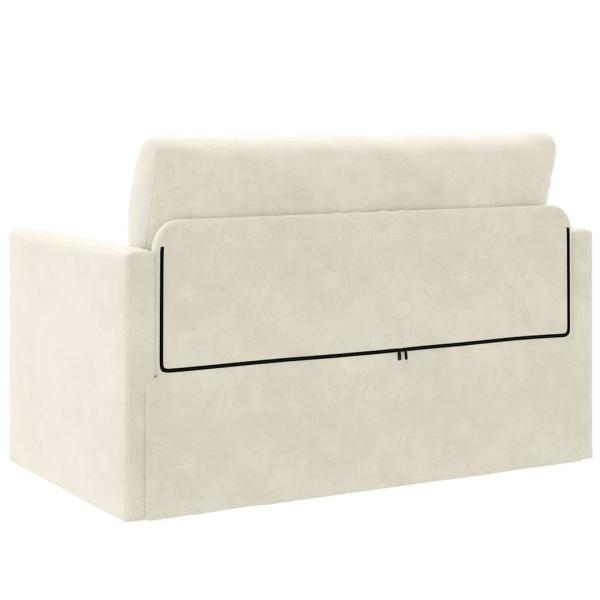 Boden Sofa Bett 2-in-1 Creme 124x204x61 cm Velvet