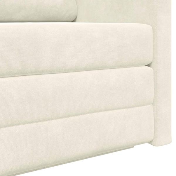 Boden Sofa Bett 2-in-1 Creme 124x204x61 cm Velvet