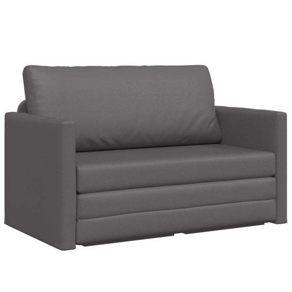Boden Schlafsofa 2-in-1 Grau 124x71x78 cm Kunstleder