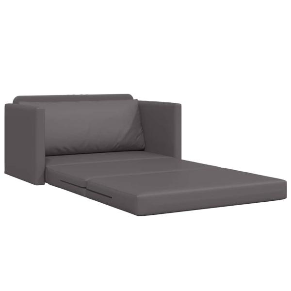 Boden Schlafsofa 2-in-1 Grau 124x71x78 cm Kunstleder