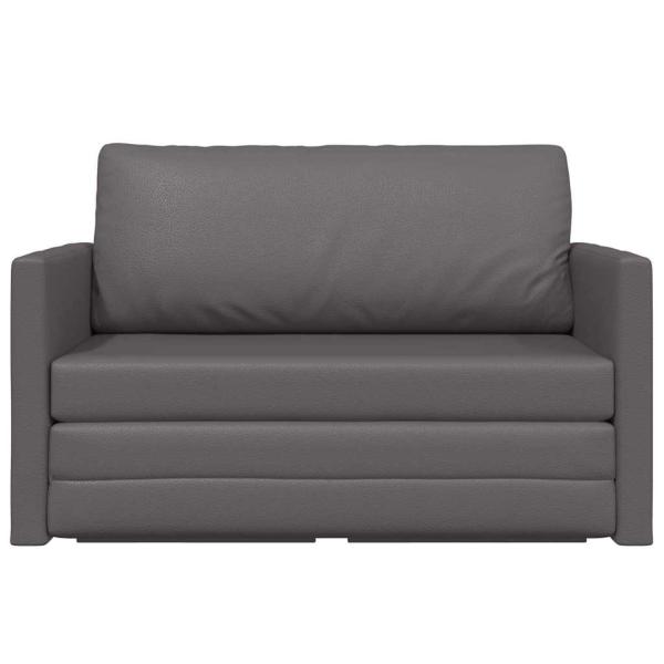 Boden Schlafsofa 2-in-1 Grau 124x71x78 cm Kunstleder