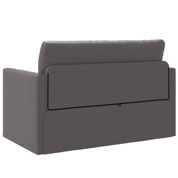 Boden Schlafsofa 2-in-1 Grau 124x71x78 cm Kunstleder