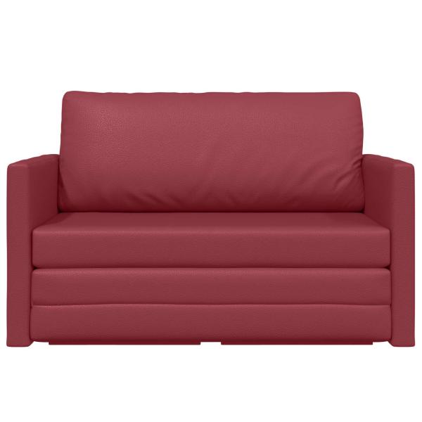 Schlafsofa Weinrot 124 x 71 x 78 cm Kunstleder