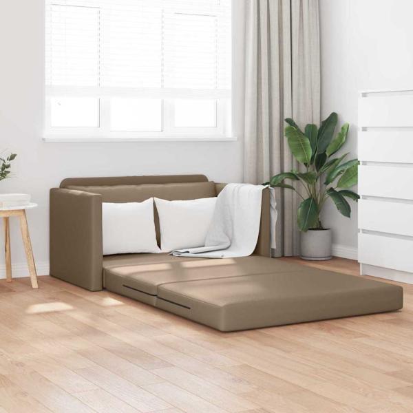 ARDEBO.de - Futonsofa 2-in-1 Cappuccino 124x71x78 cm Kunstleder