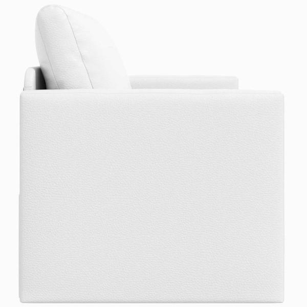 Boden-Sofa-Bett 2-in-1 Weiß 124x71x78 cm Kunstleder