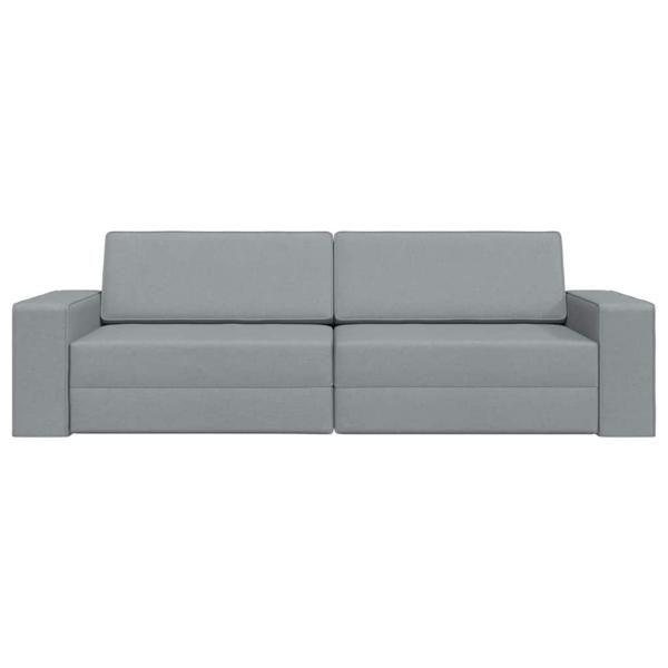 Boden Schlafsofa 2-in-1 Hellgrau 245x150x60.5 cm Stoff