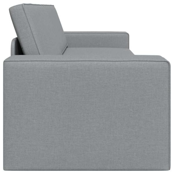 Boden Schlafsofa 2-in-1 Hellgrau 245x150x60.5 cm Stoff