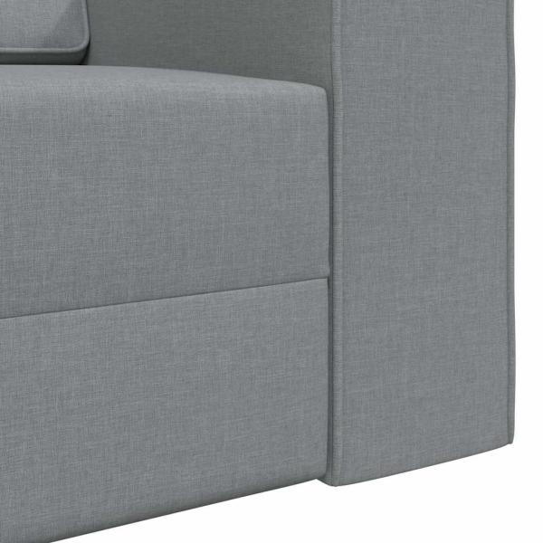 Boden Schlafsofa 2-in-1 Hellgrau 245x150x60.5 cm Stoff