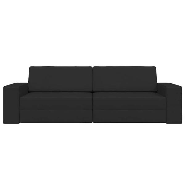 Boden Sofa Bett 2-in-1 Schwarz 245x150x60.5 cm Stoff