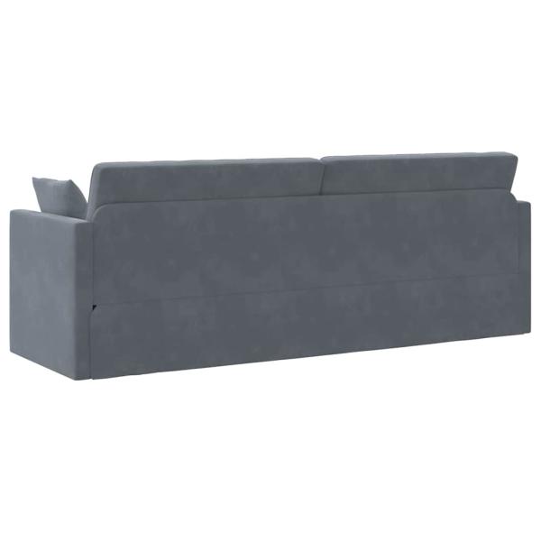 Schlafsofa 2-in-1 Dunkelgrau 213x144x60 cm Velvet