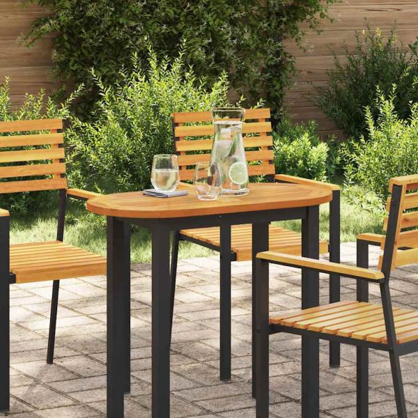 Tischplatte 80x40x2,2 cm ovale massivholz Akazie