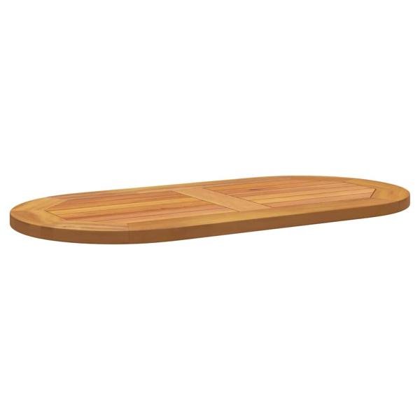 Tischplatte 80x40x2,2 cm ovale massivholz Akazie