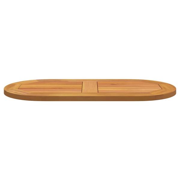 Tischplatte 80x40x2,2 cm ovale massivholz Akazie
