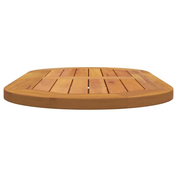 Tischplatte 80x40x2,2 cm ovale massivholz Akazie