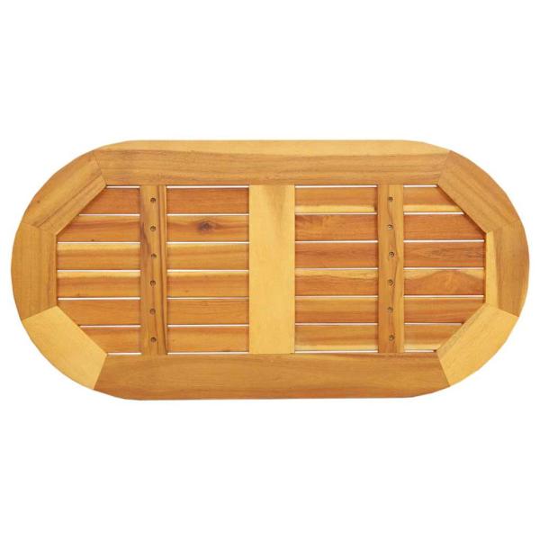 Tischplatte 80x40x2,2 cm ovale massivholz Akazie