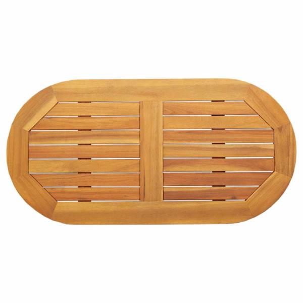 Tischplatte 90x45x2,2 cm Oval Massivholz Akazie