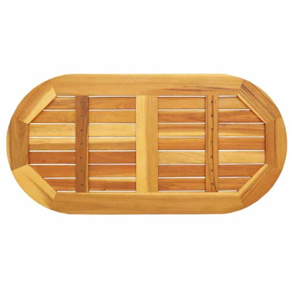 Tischplatte 90x45x2,2 cm Oval Massivholz Akazie