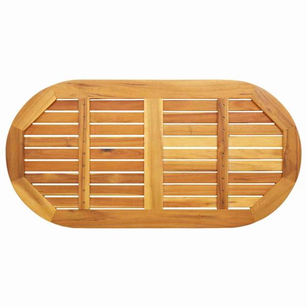 Tischplatte 110x55x2,2 cm Oval Massivholz Akazie