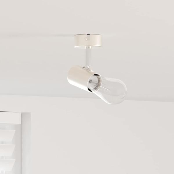 ARDEBO.de - Deckenstrahler 1 Wege verstellbar Gebürstetes Nickel E27