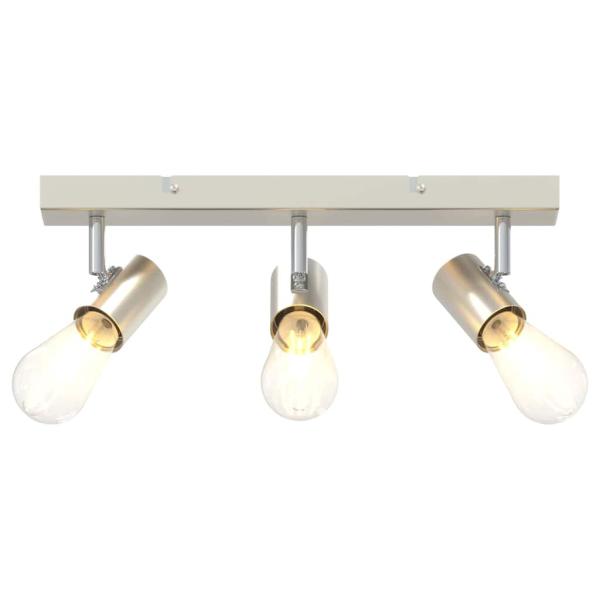 Deckenstrahler 3-Wege Verstellbare Gebürstetes Nickel E27