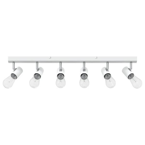 Deckenstrahler 6 Wege verstellbar Weiß E27