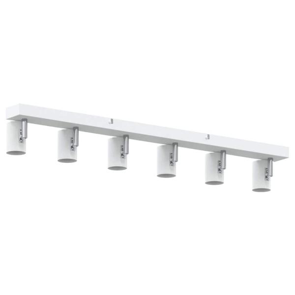 Deckenstrahler 6 Wege verstellbar Weiß E27