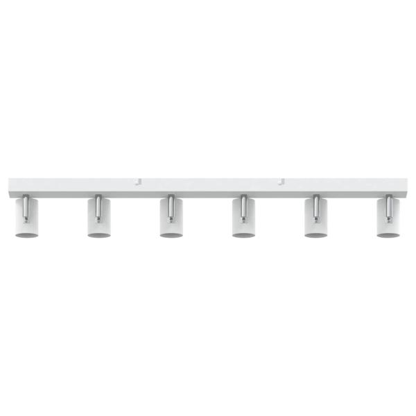 Deckenstrahler 6 Wege verstellbar Weiß E27